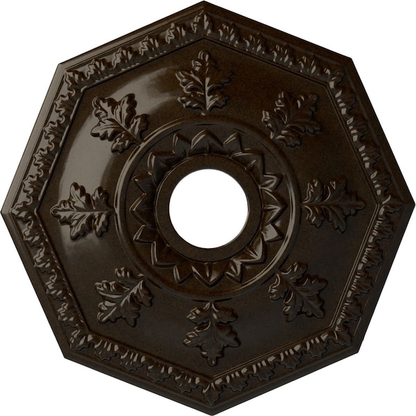 Ekena Millwork Nottingham Ceiling Medallion (Fits Canopies up to 4 5/8"), 18"OD x 3 1/2"ID x 1 1/2"P, Bronze CM18NTBZS - main